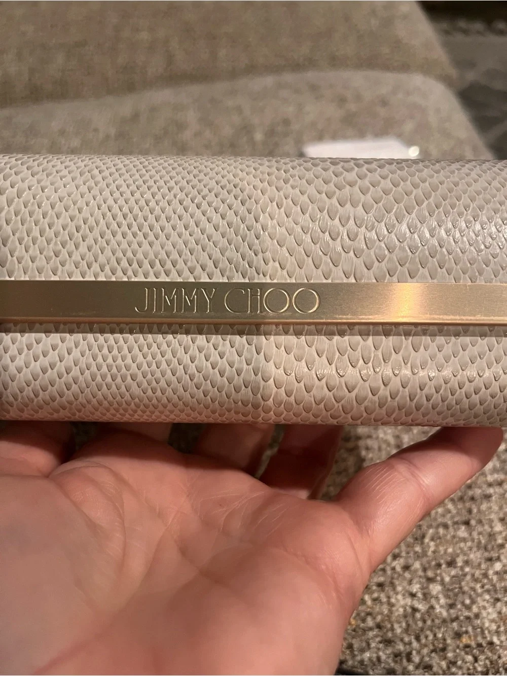 NWT Jimmy Choo MAMIE/S Gold Frame Sunglasses with Gradient Gray Lenses